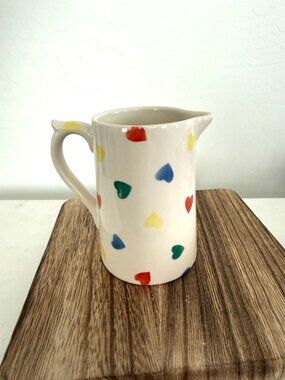 Moorland Chelsea Works Burslem England Hand Painted Hearts Creamer Pitcher